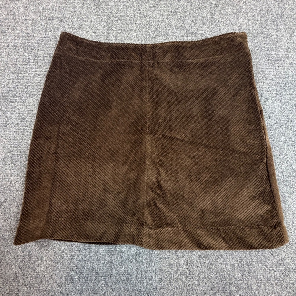 Banana Republic Brown Corduroy‎ Mini Skirt Diagonal Ribbed Stretch Size 4